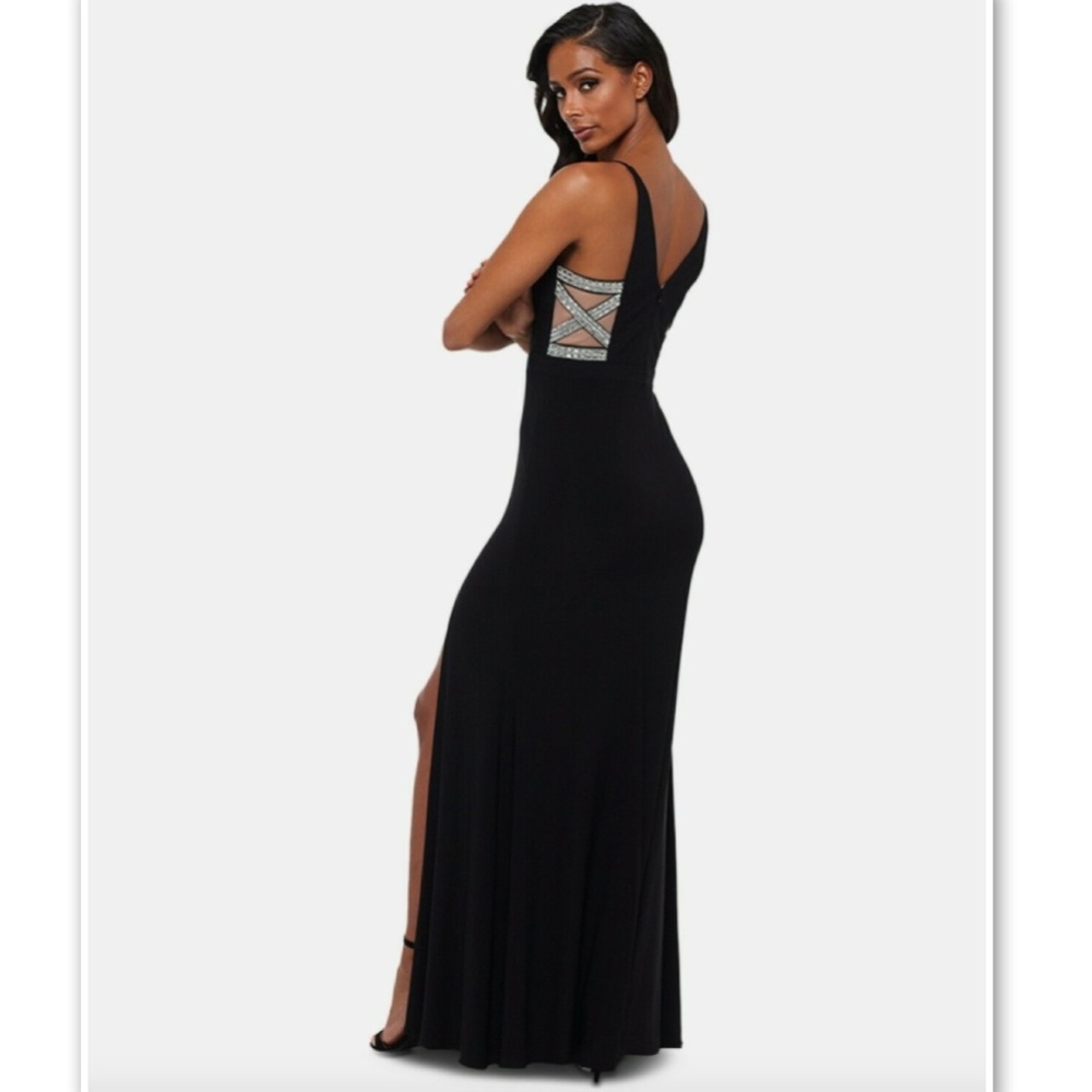 NWT! Xscape Embellished Illusion Gown Dress 2P - Picture 3 of 7